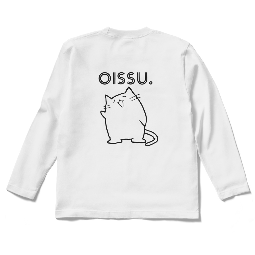 OISSU. NEKOFC ロングスリーブTシャツ WHITE