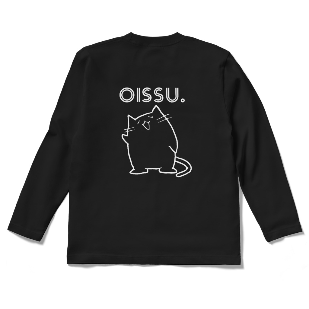 OISSU. NEKOFC ロングスリーブTシャツ BLACK