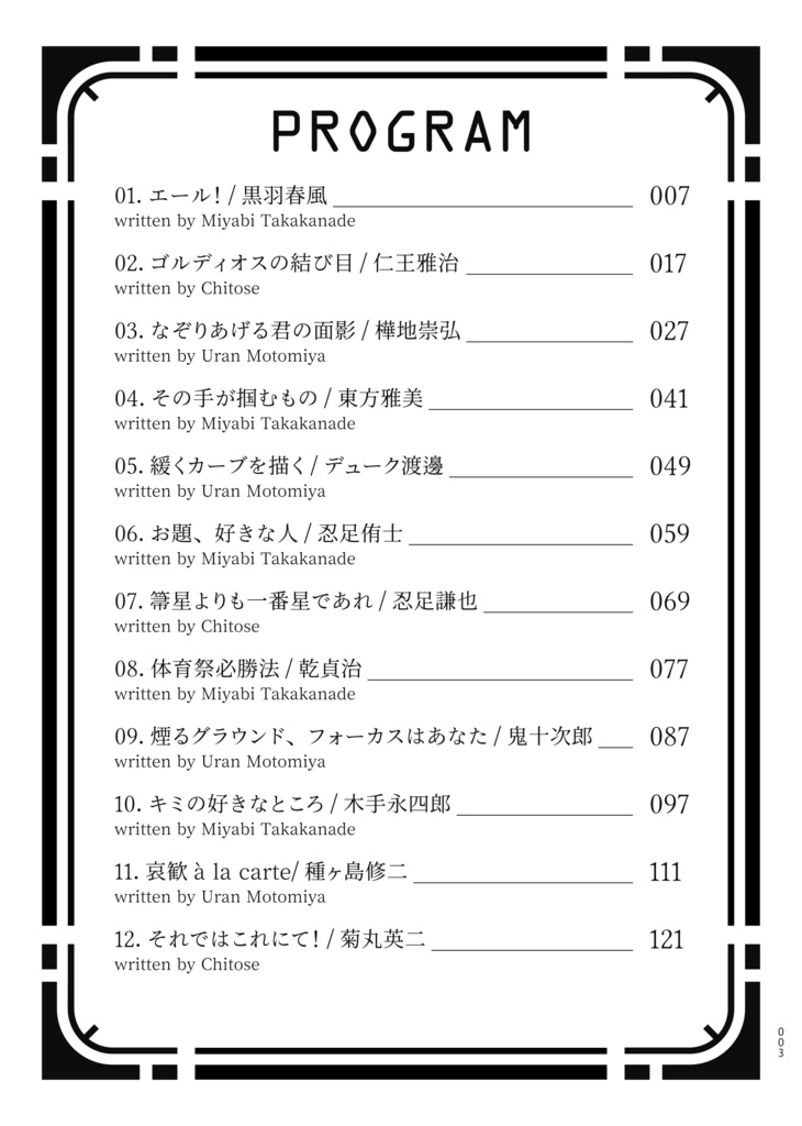 【合同誌】「Cheer up!-運動会の王子様-」【第26回全国大会GS】