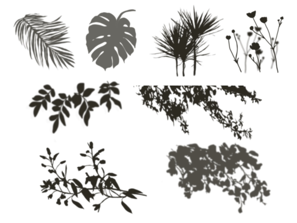 Procreate用シャドウスタンプブラシ