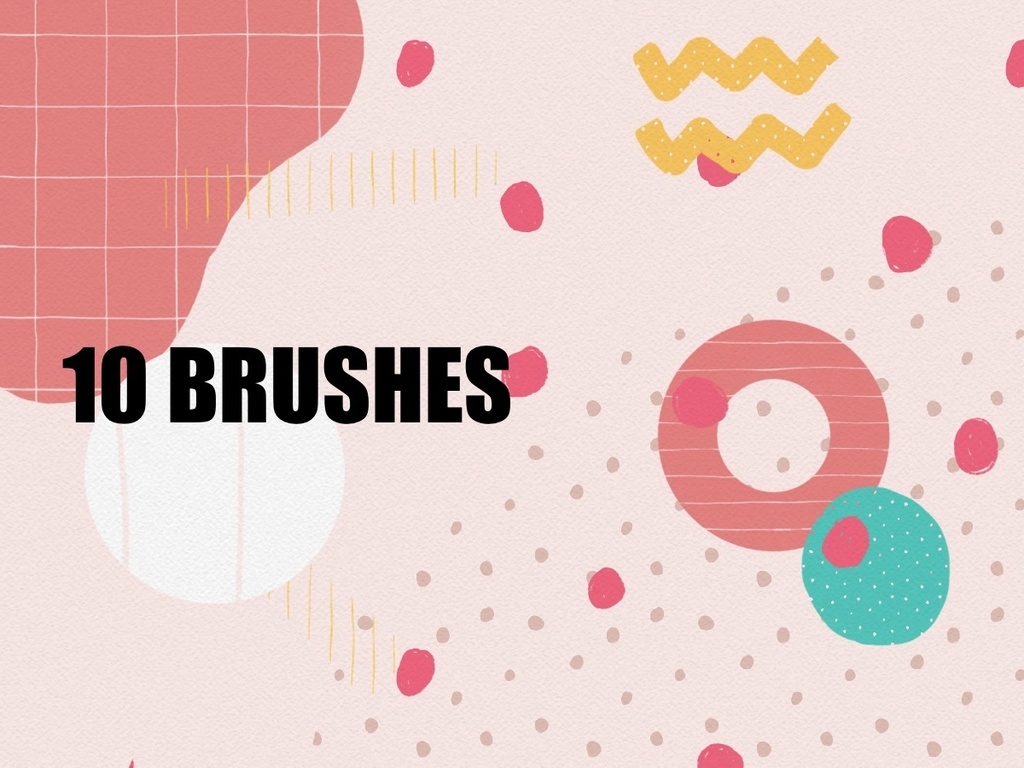 手描きベーシックパターンブラシ(プロクリエイト&クリスタ)