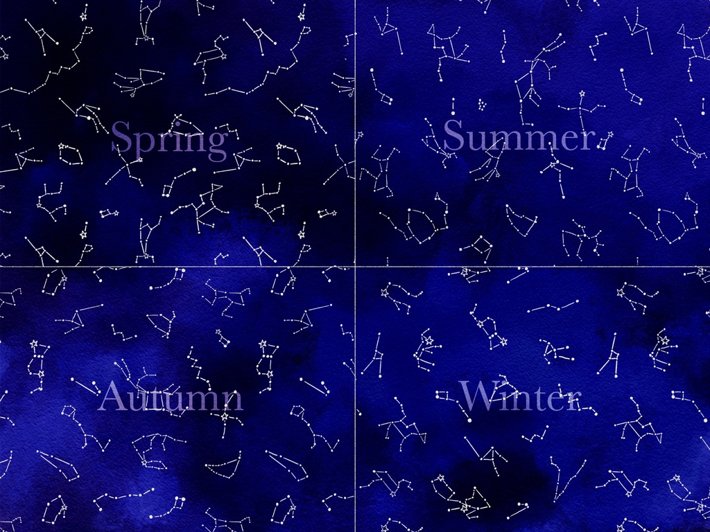 procreate用季節の星座パターンブラシセット