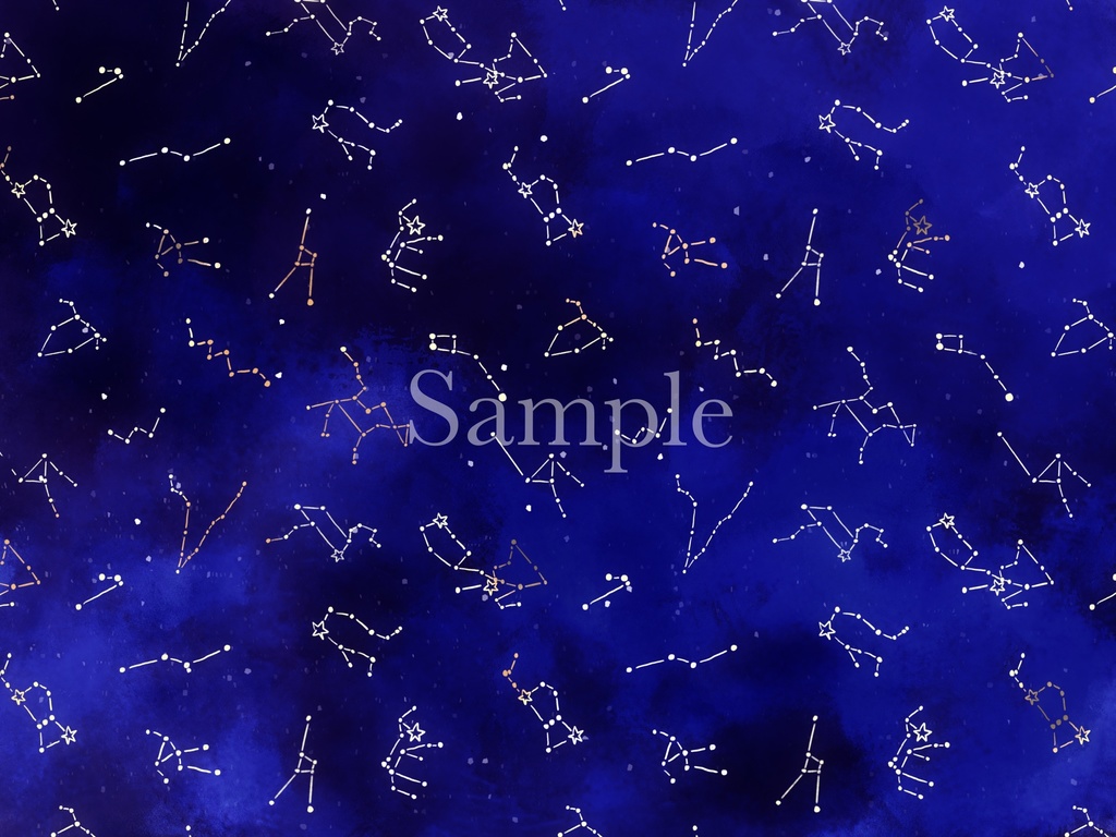 procreate用季節の星座パターンブラシセット