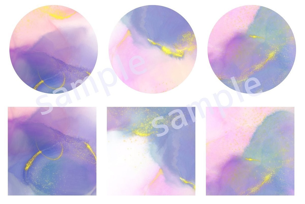 procreate用アルコールインクブラシ16 水彩ブラシ