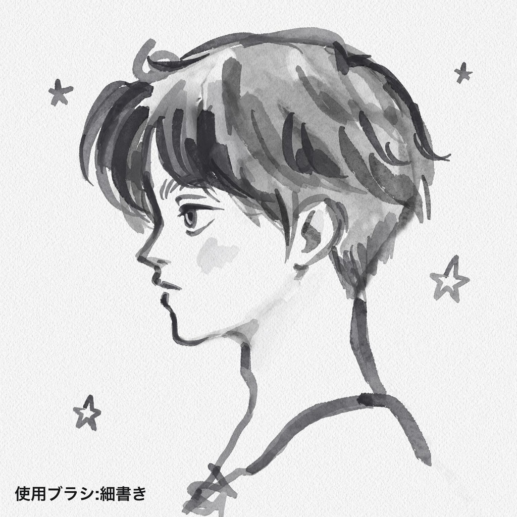 プロクリエイト用 基本の水彩ブラシ11種+水彩紙テクスチャ