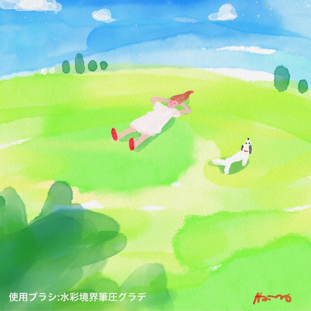 プロクリエイト用 基本の水彩ブラシ11種+水彩紙テクスチャ