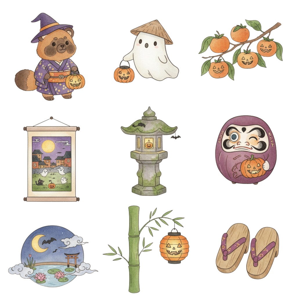 ハロウィン和風コレクション(Halloween Japanese Collection) 110PNG