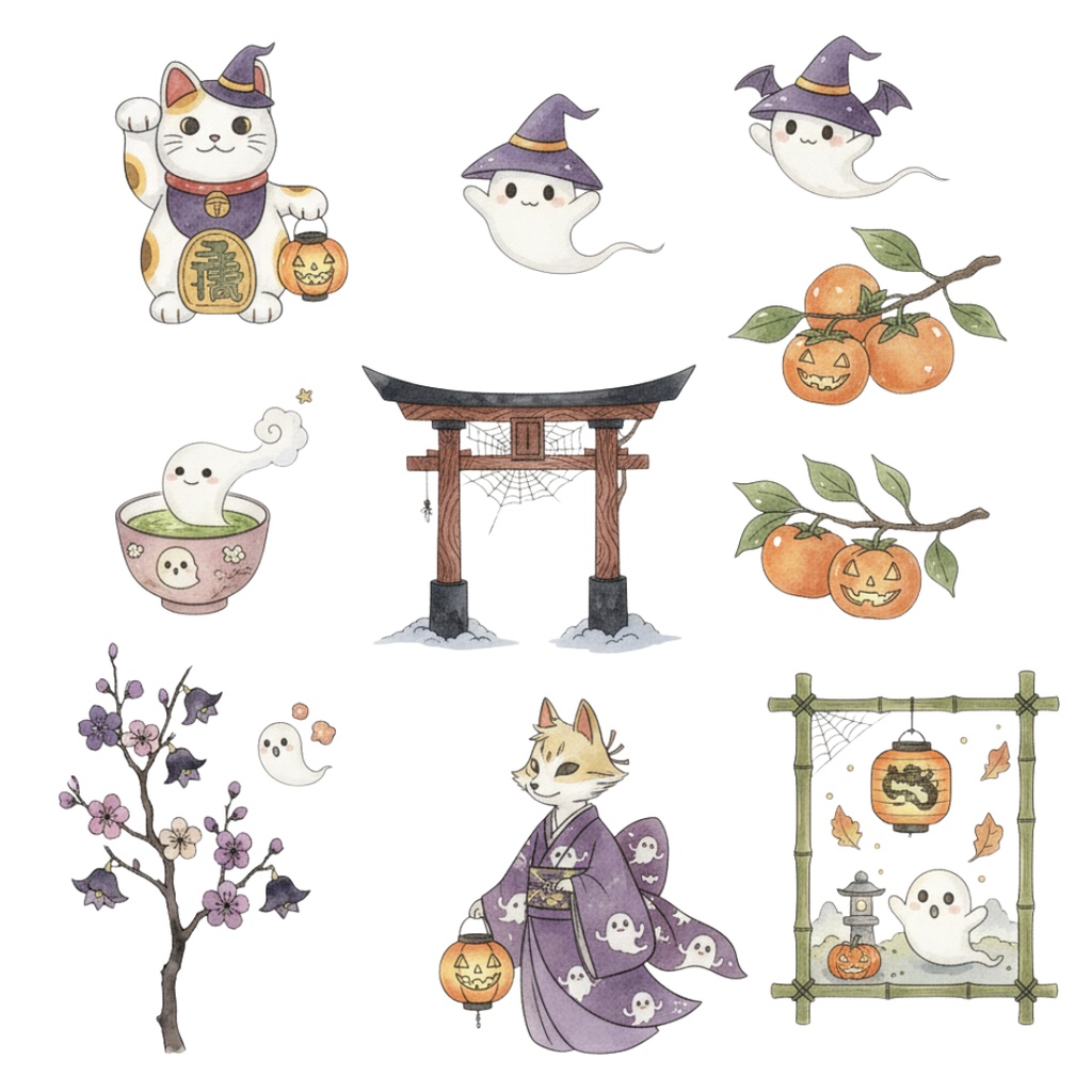 ハロウィン和風コレクション(Halloween Japanese Collection) 110PNG