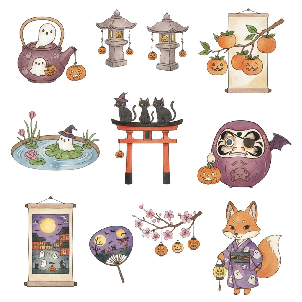 ハロウィン和風コレクション(Halloween Japanese Collection) 110PNG