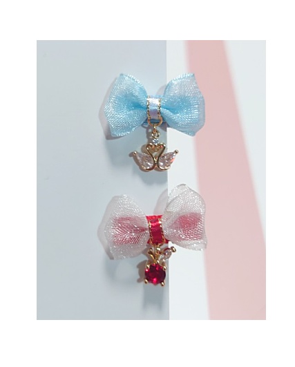 ドール用ヘアアクセサリー1個☆ミニ水色