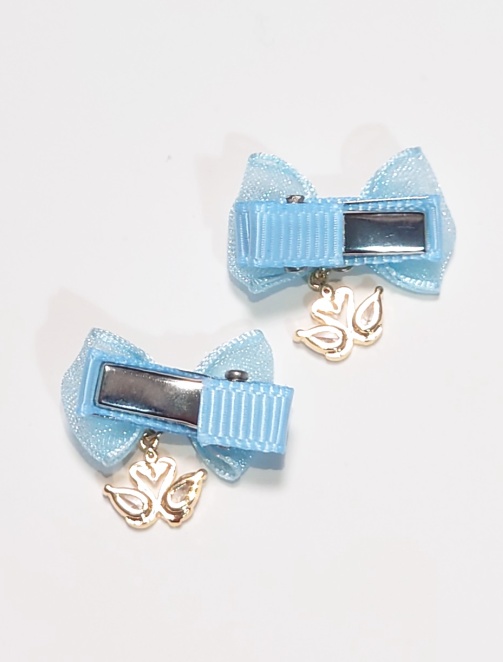 ドール用ヘアアクセサリー1個☆ミニ水色