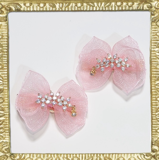 ドール用お花ジルコニアヘアアクセサリー1個☆