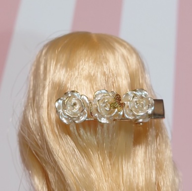 ドール用薔薇ヘアアクセサリー1個☆