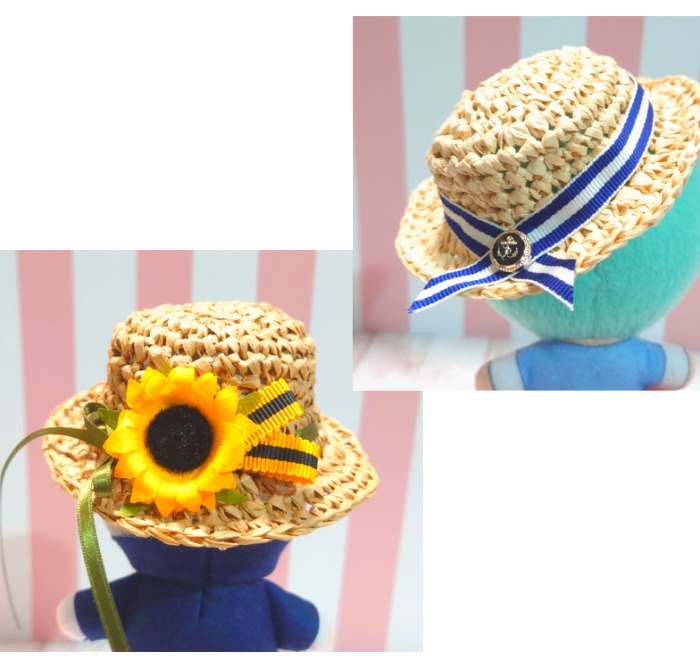 ぬいぐるみ麦わら帽子風♪送料込み