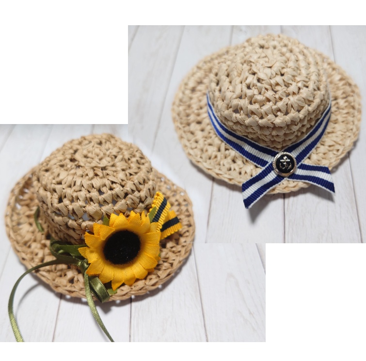 ぬいぐるみ麦わら帽子風♪送料込み