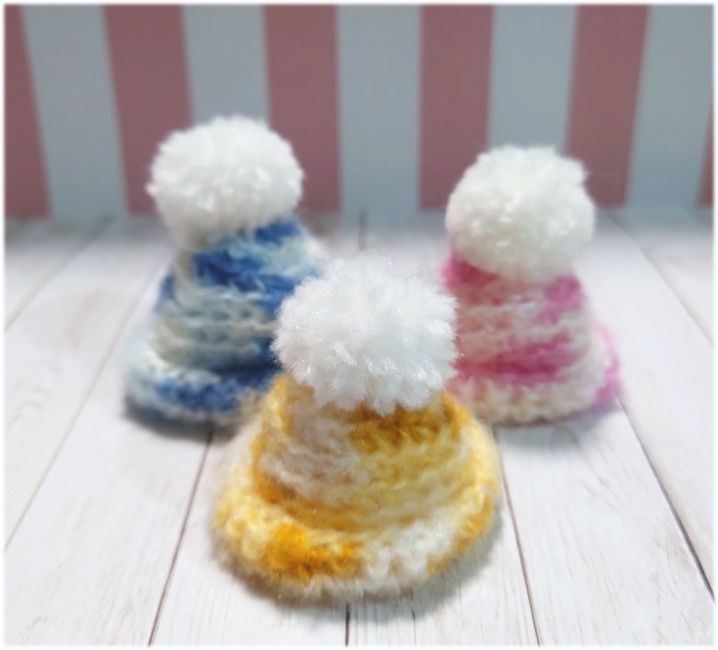 ふわふわニット帽子☆ドール用