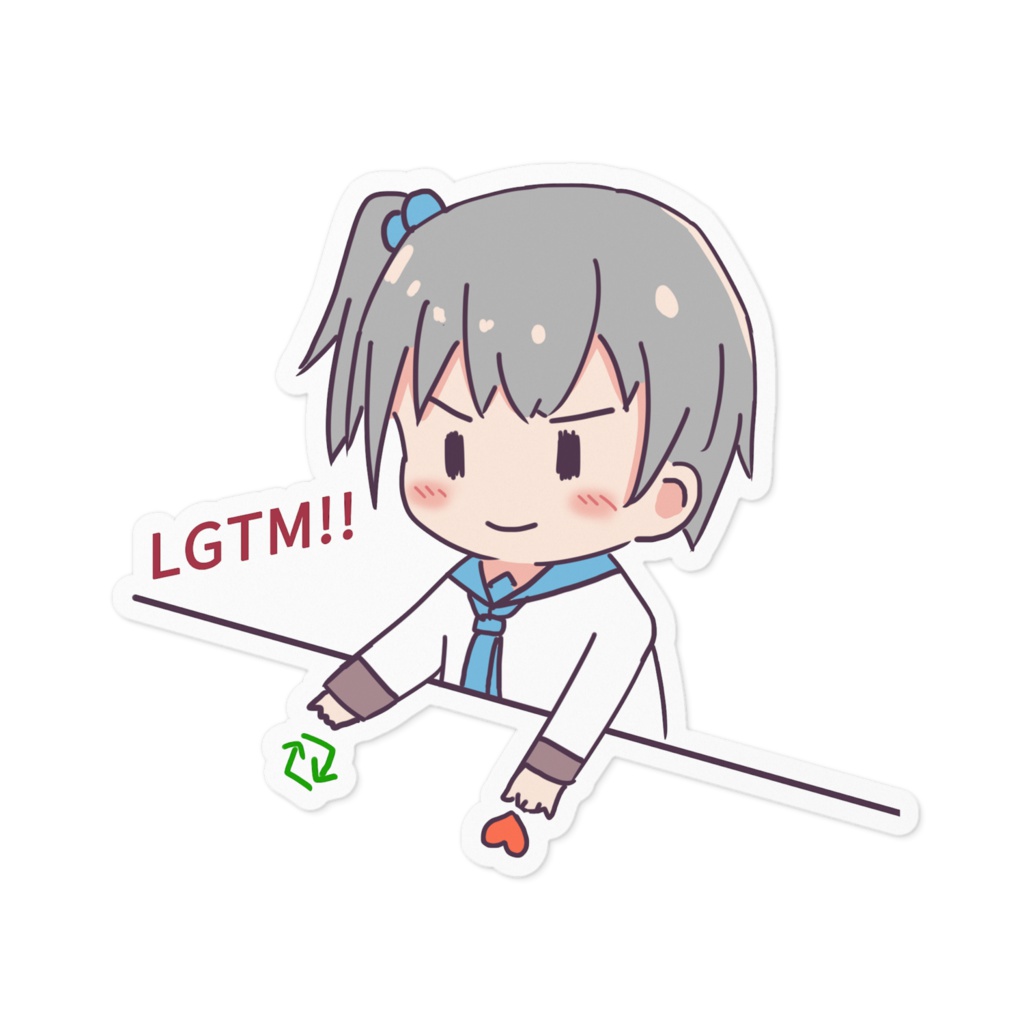 LGTMきりみんちゃんステッカー