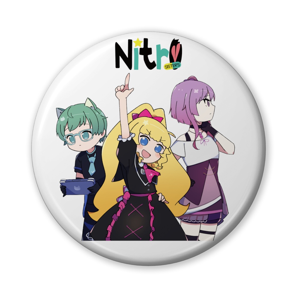 缶バッジNitroSister's コミケ105にて販売