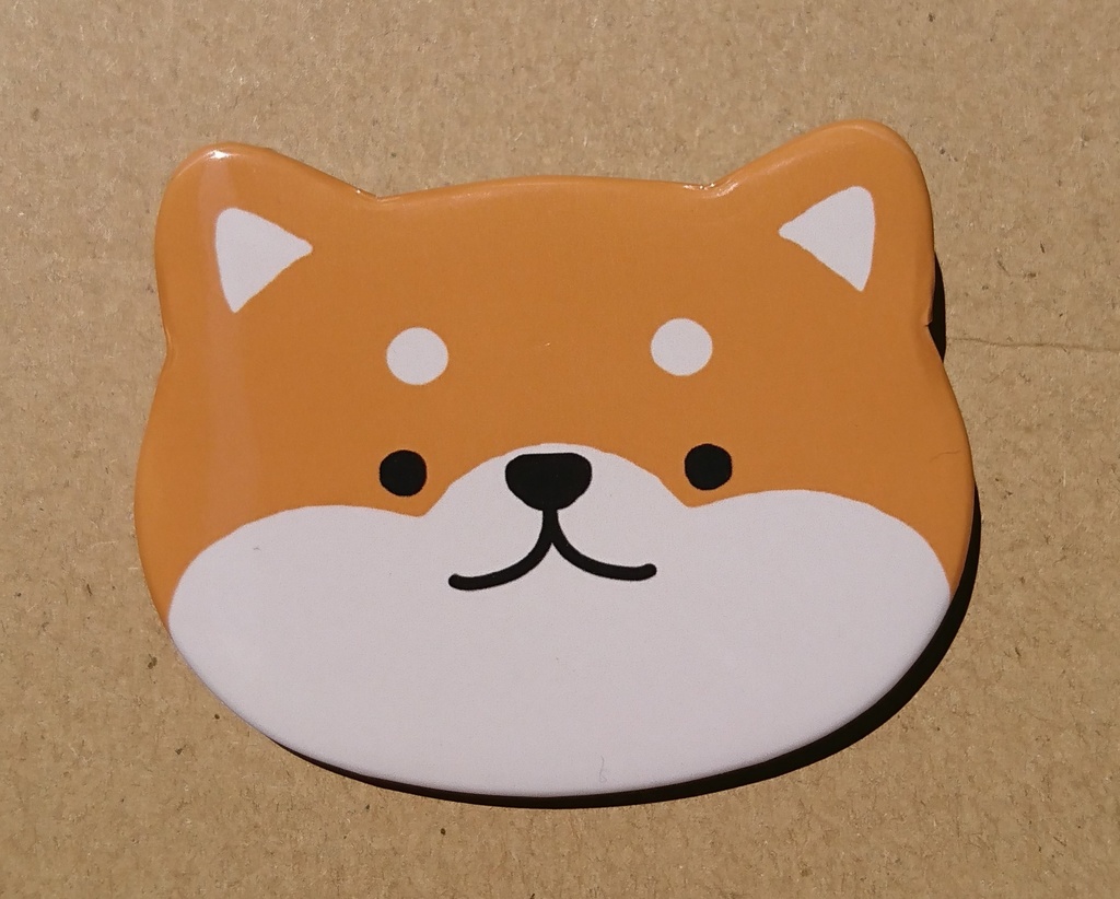 柴犬缶バッジ