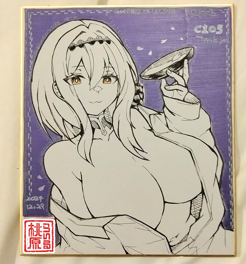 勝利の女神:NIKKE 直筆色紙