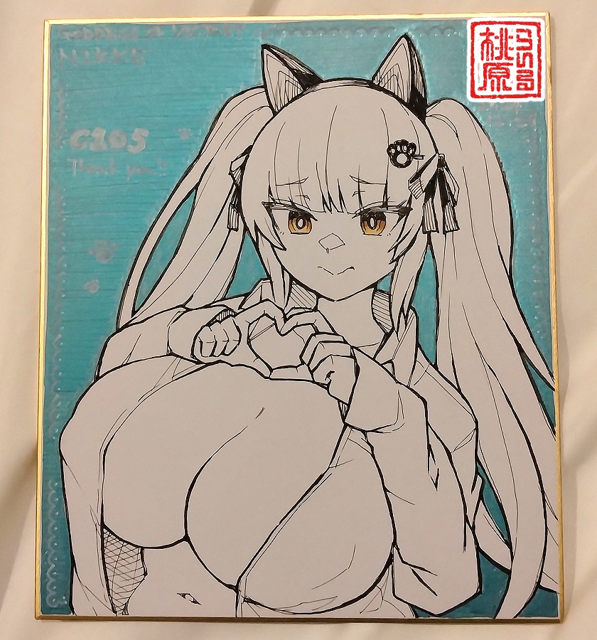 勝利の女神:NIKKE 直筆色紙