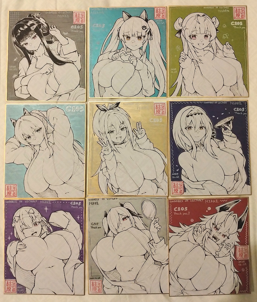 勝利の女神:NIKKE　直筆色紙