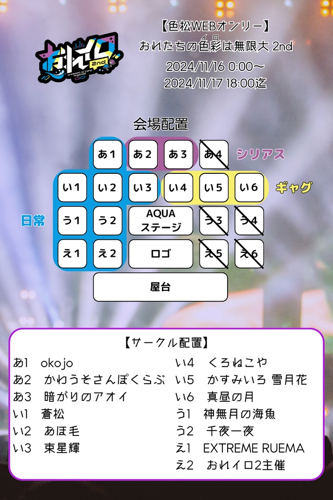 【おれイロ2】参加表明テンプレート&配置確定シート