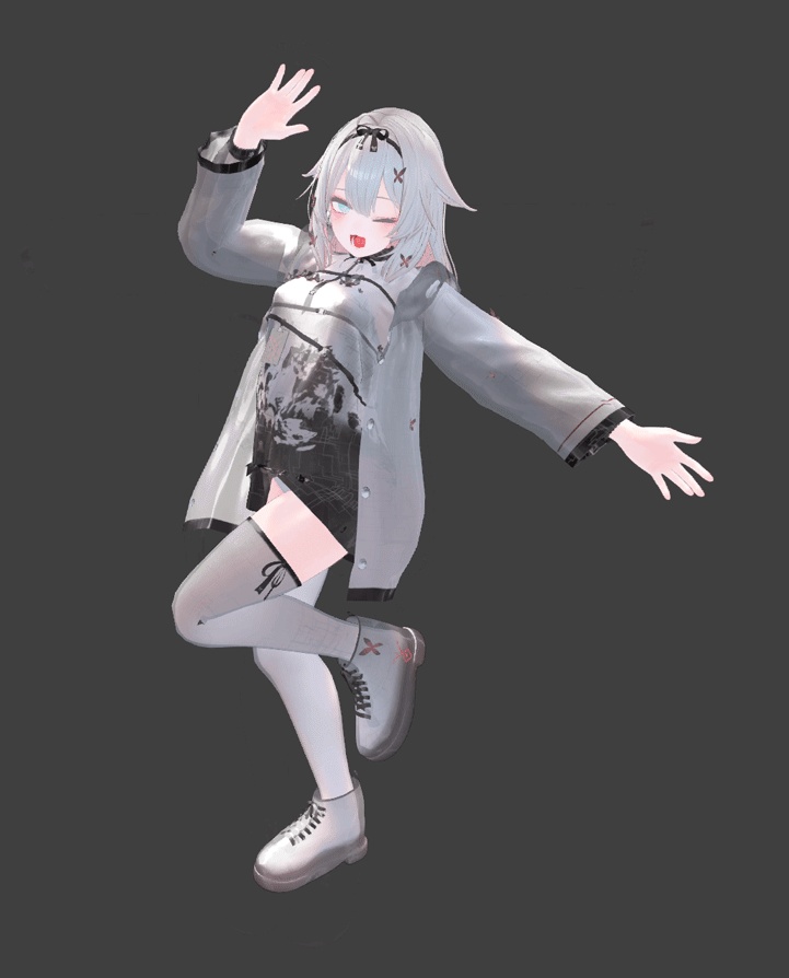 VRChat想定衣装モデル 【「雨」AME 】(萌・セレスティア・桔梗用)