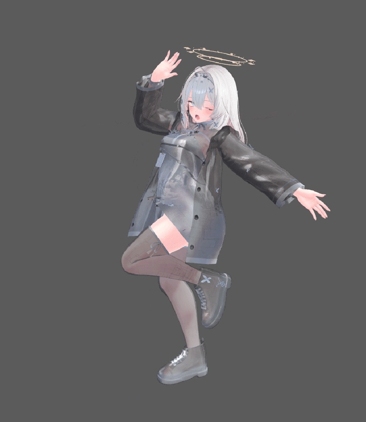 VRChat想定衣装モデル 【「雨」AME 】(萌・セレスティア・桔梗用)