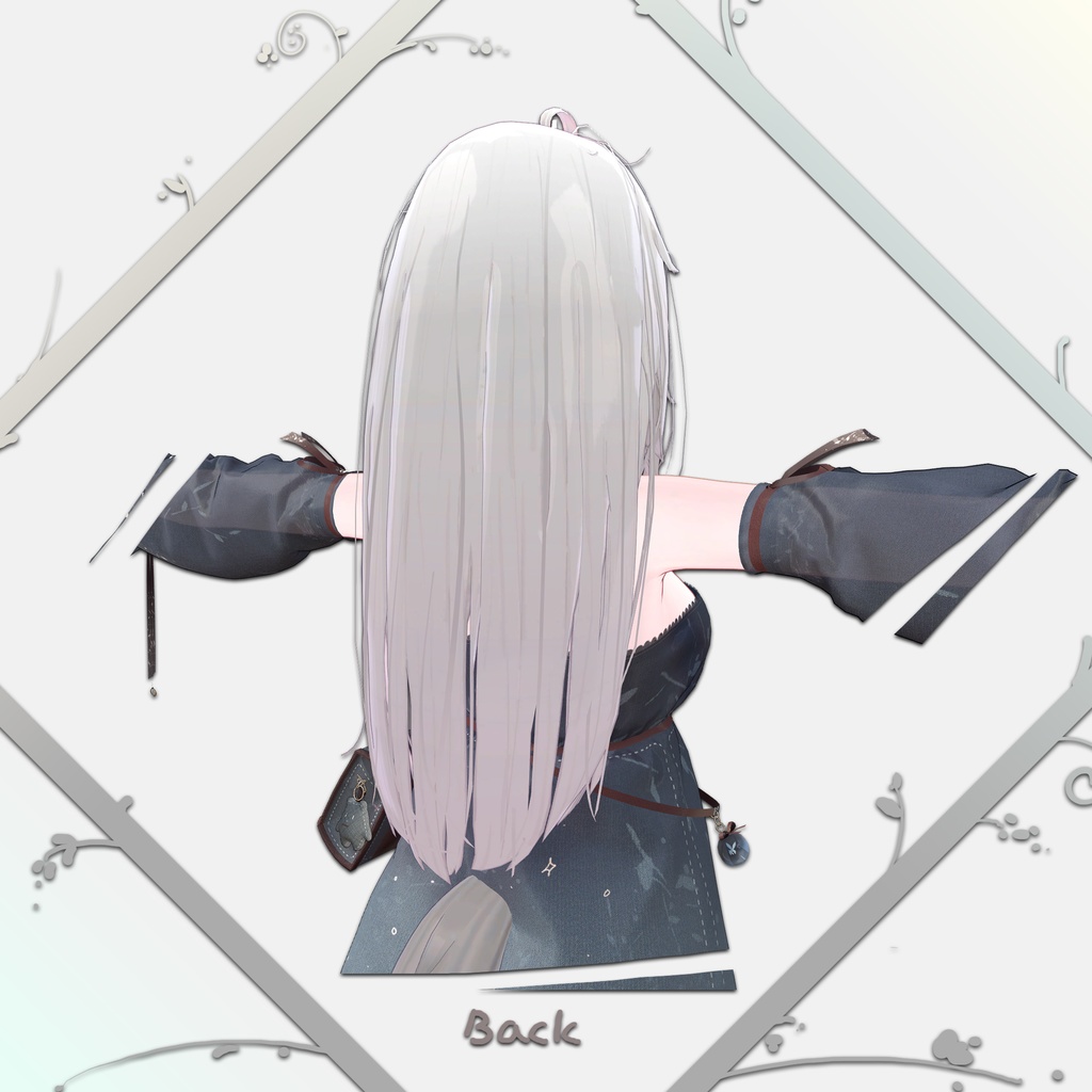 ばさばさロングヘアー(萌・桔梗・セレスティア・マヌカ用)