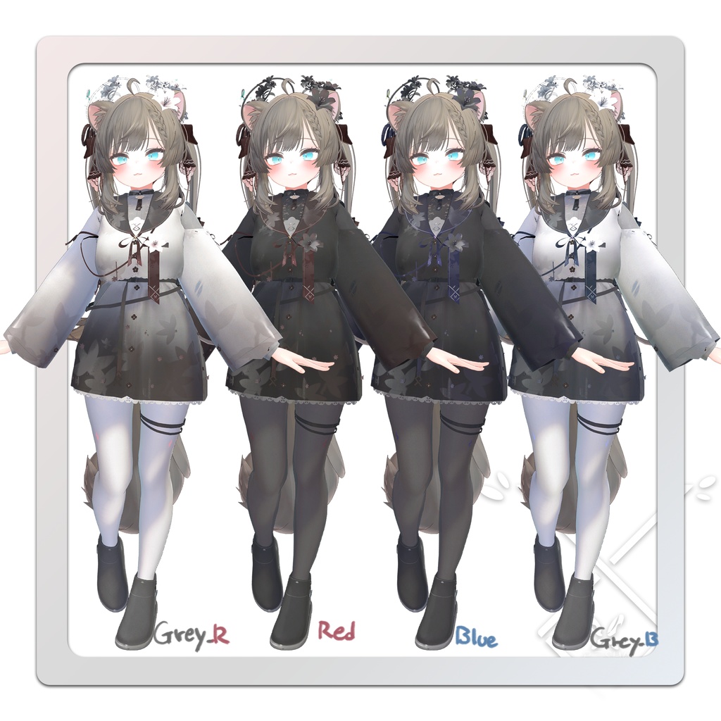 VRChat想定衣装モデル 【葉 -YO-】(マヌカ・萌・セレスティア用)