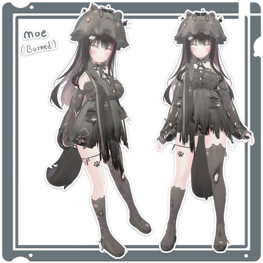 VRChat想定衣装モデル 【「海月」KURAGE 】(マヌカ・シフォン・萌・セレスティア用)