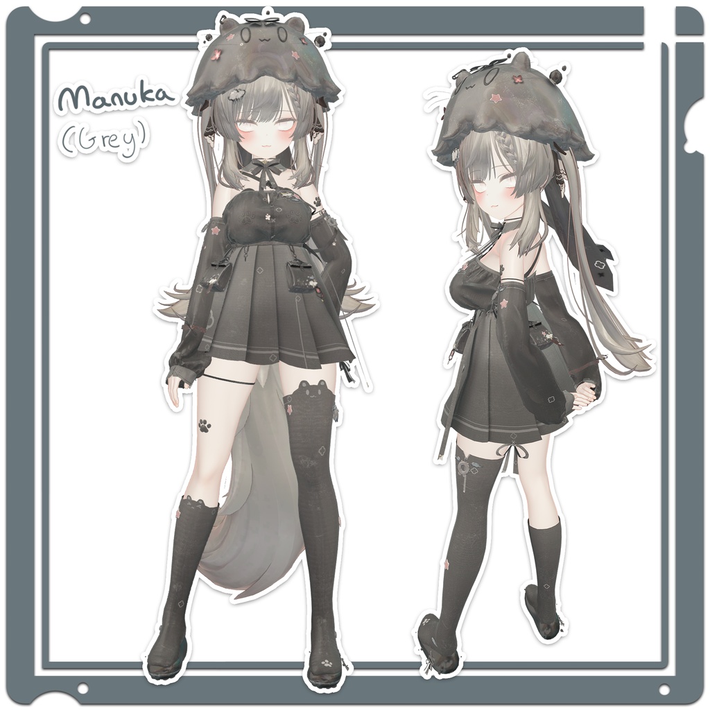 VRChat想定衣装モデル 【「海月」KURAGE 】(マヌカ・シフォン・萌・セレスティア用)