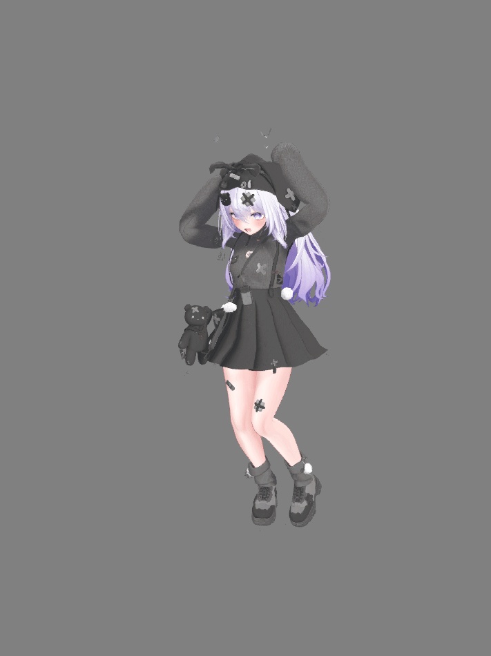 VRChat想定衣装モデル 【「雪」YUKI 】(しなの・シフォン・マヌカ・愛莉・萌)