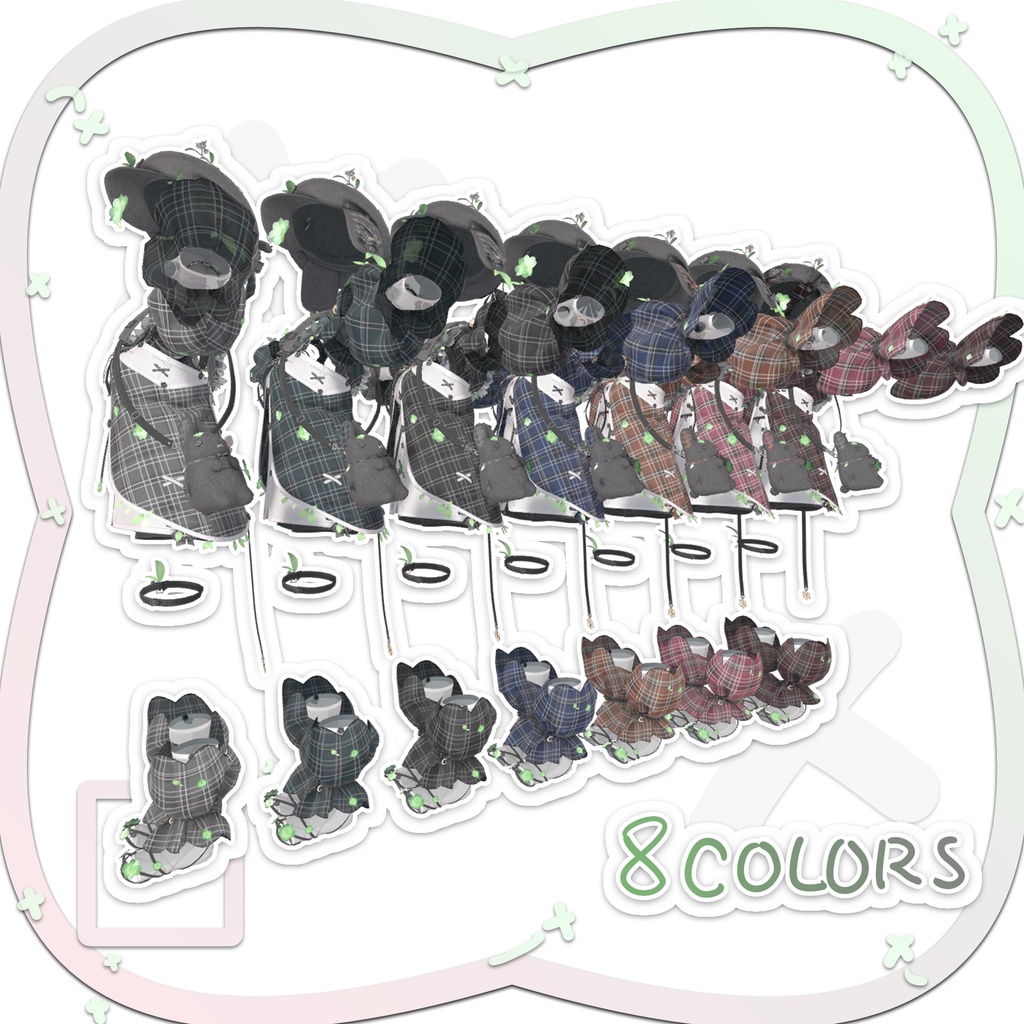 VRChat想定衣装モデル 【「花」HANA 】(ショコラ・しなの・マヌカ・愛莉・萌・ミルティナ)