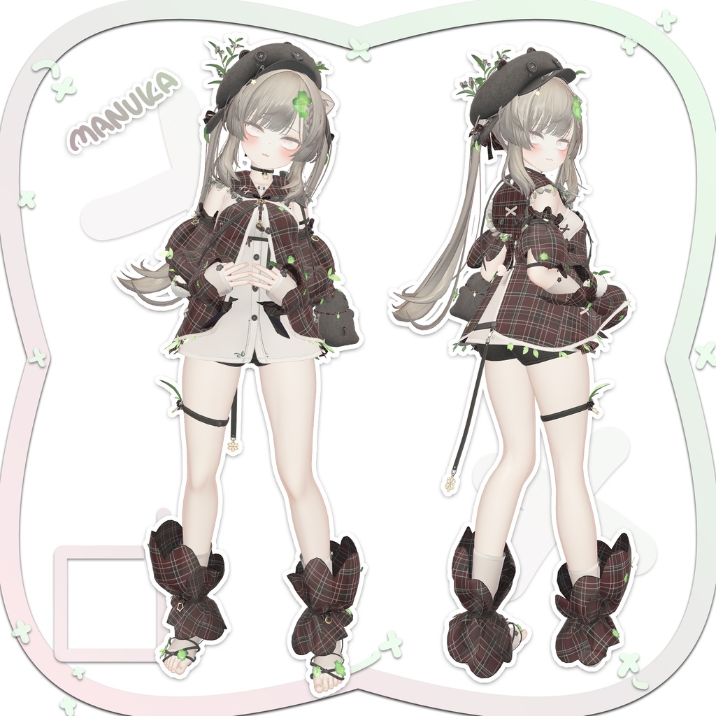 VRChat想定衣装モデル 【「花」HANA 】(ショコラ・しなの・マヌカ・愛莉・萌・ミルティナ)