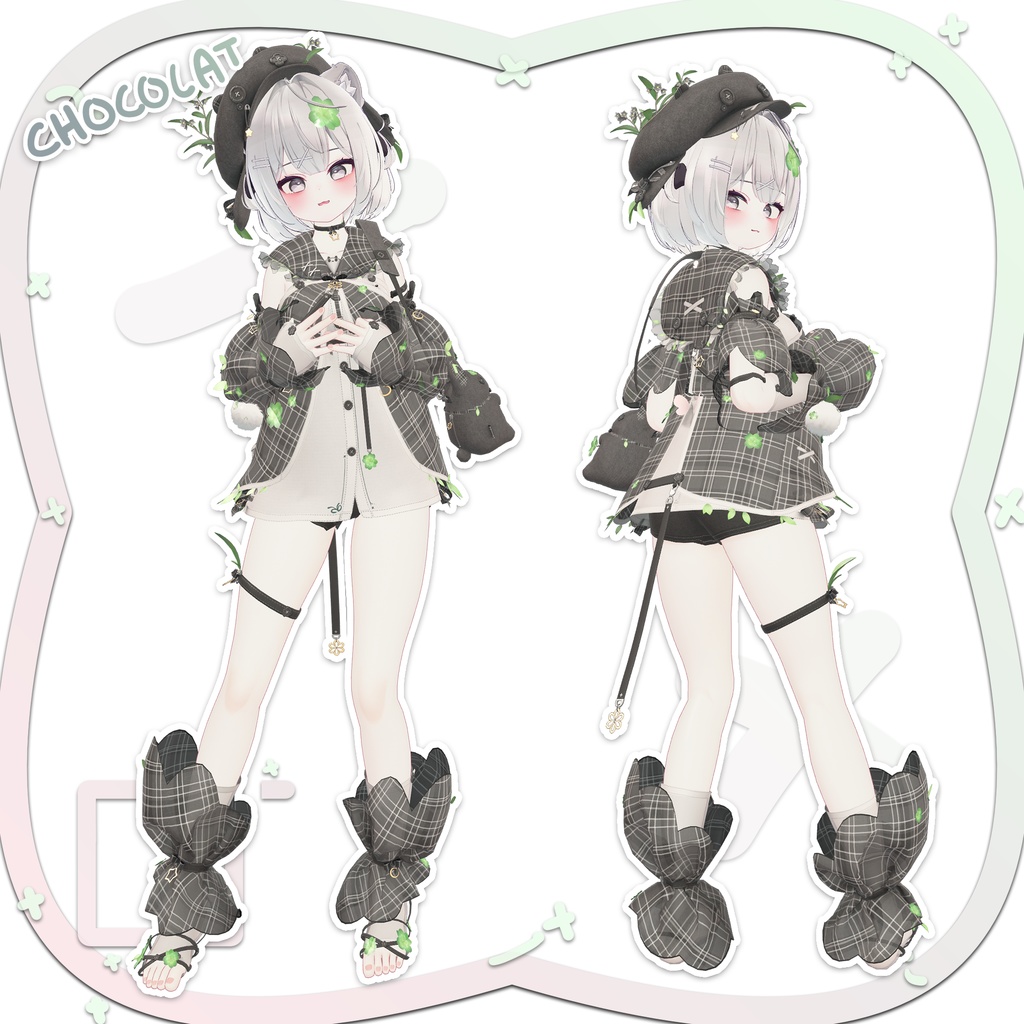 VRChat想定衣装モデル 【「花」HANA 】(ショコラ・しなの・マヌカ・愛莉・萌・ミルティナ)