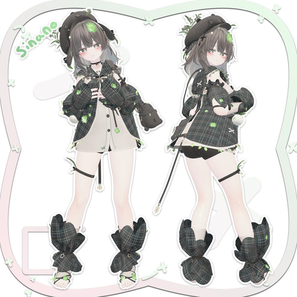 VRChat想定衣装モデル 【「花」HANA 】(ショコラ・しなの・マヌカ・愛莉・萌・ミルティナ)