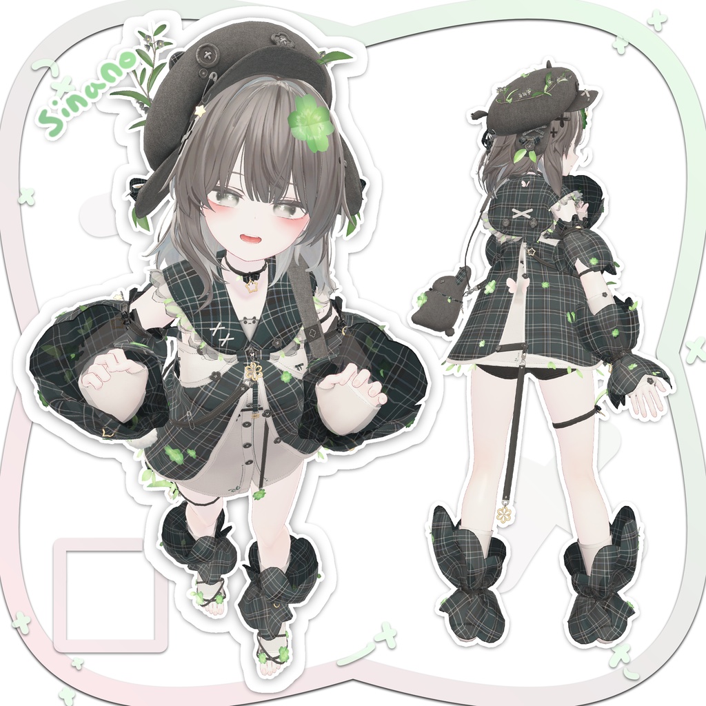 VRChat想定衣装モデル 【「花」HANA 】(ショコラ・しなの・マヌカ・愛莉・萌・ミルティナ)