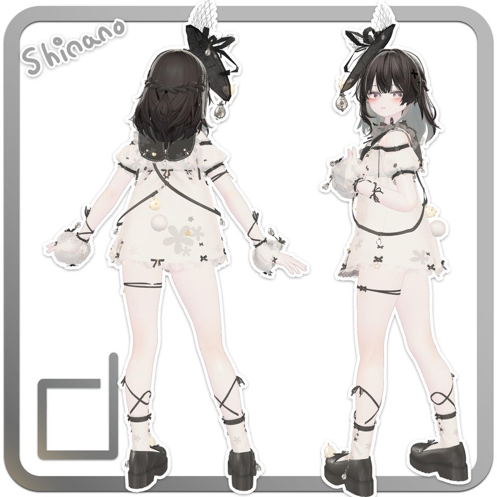 VRChat想定衣装モデル 【「蕾」TSUBOMI 】(ミルフィ・ショコラ・しなの・マヌカ・愛莉・ミルティナ)