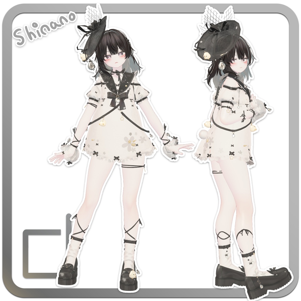 VRChat想定衣装モデル 【「蕾」TSUBOMI 】(ミルフィ・ショコラ・しなの・マヌカ・愛莉・ミルティナ)