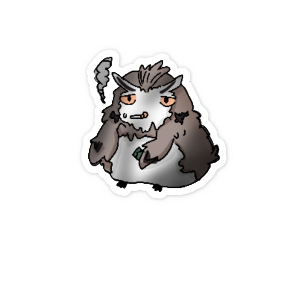 ヤニフク(焦げちった)ステッカー