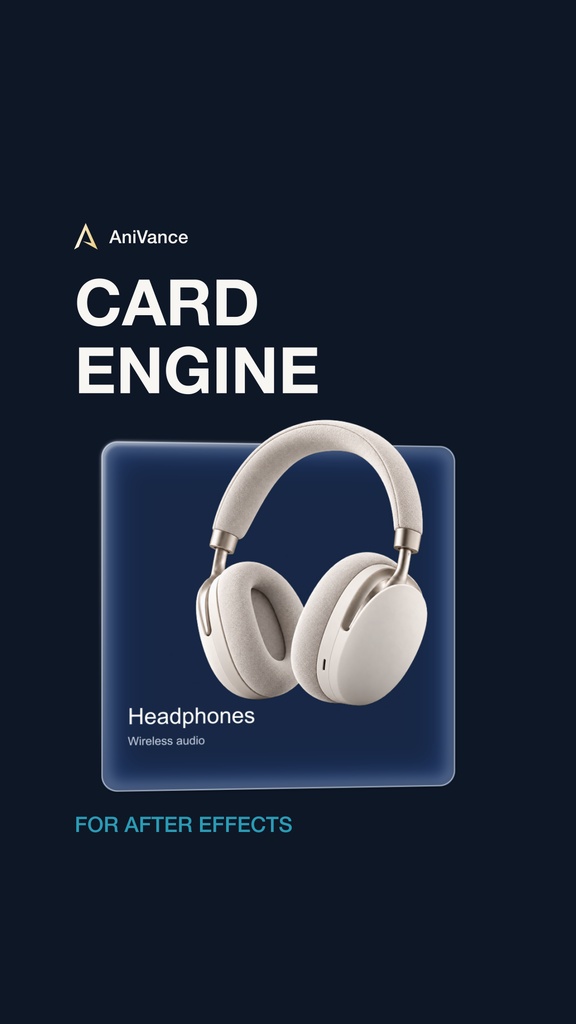 AniVance Media Card Engine｜ガラスカード After Effectsテンプレート【6モード収録】