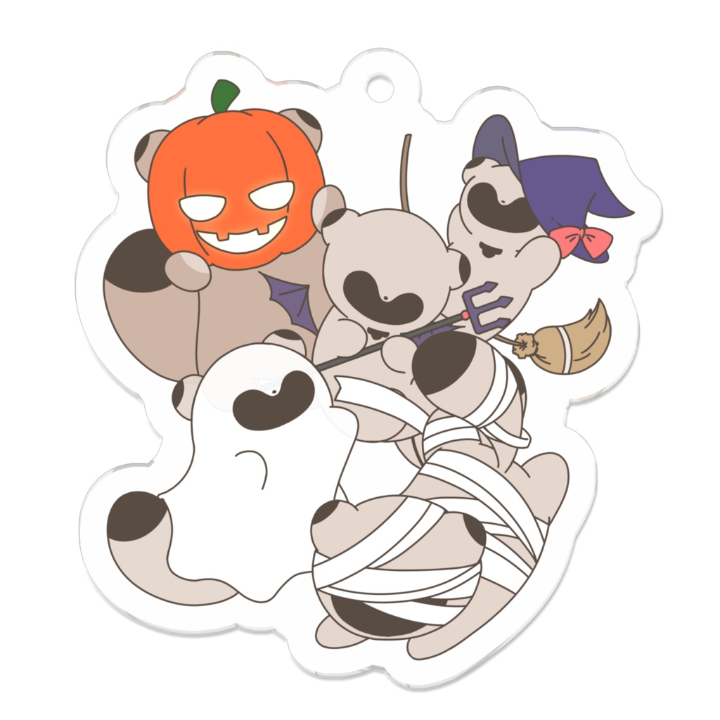 ハロウィンたぬき 集合