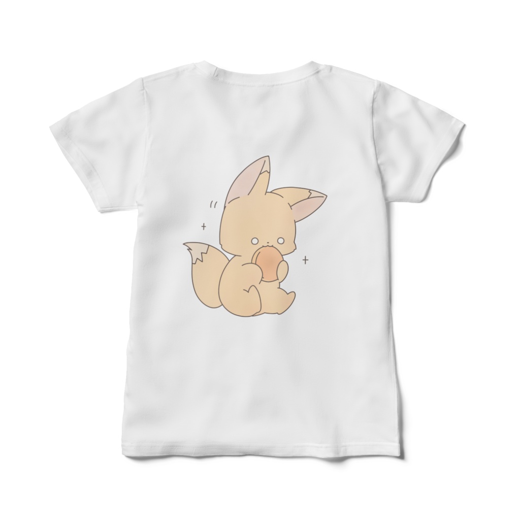 ほっとけーきたぬきときつね れでぃーすTシャツ
