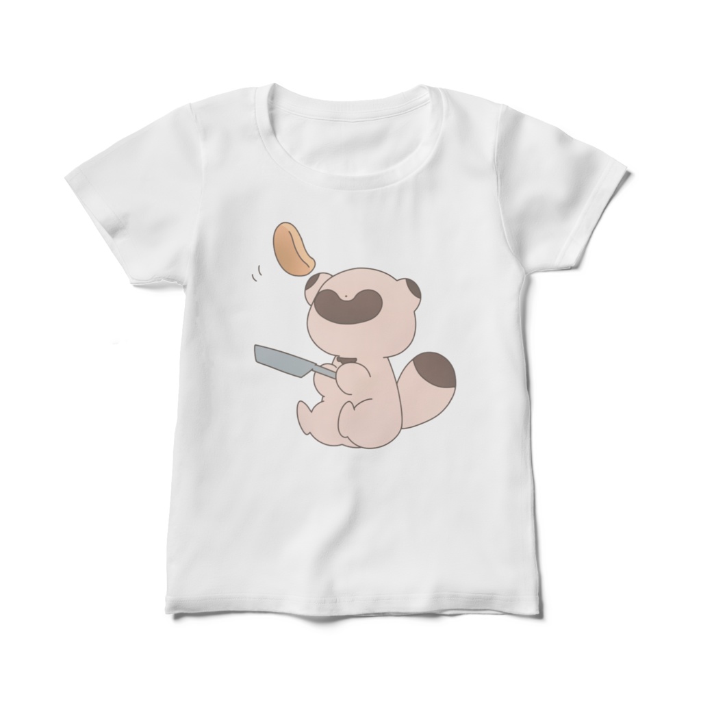 ほっとけーきたぬきときつね れでぃーすTシャツ