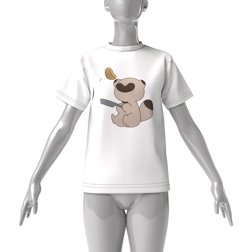 ほっとけーきたぬきときつね びっぐTシャツ