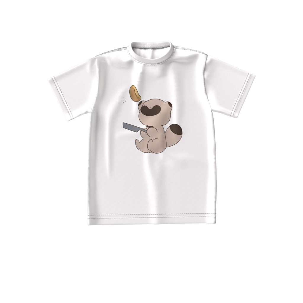 ほっとけーきたぬきときつね びっぐTシャツ