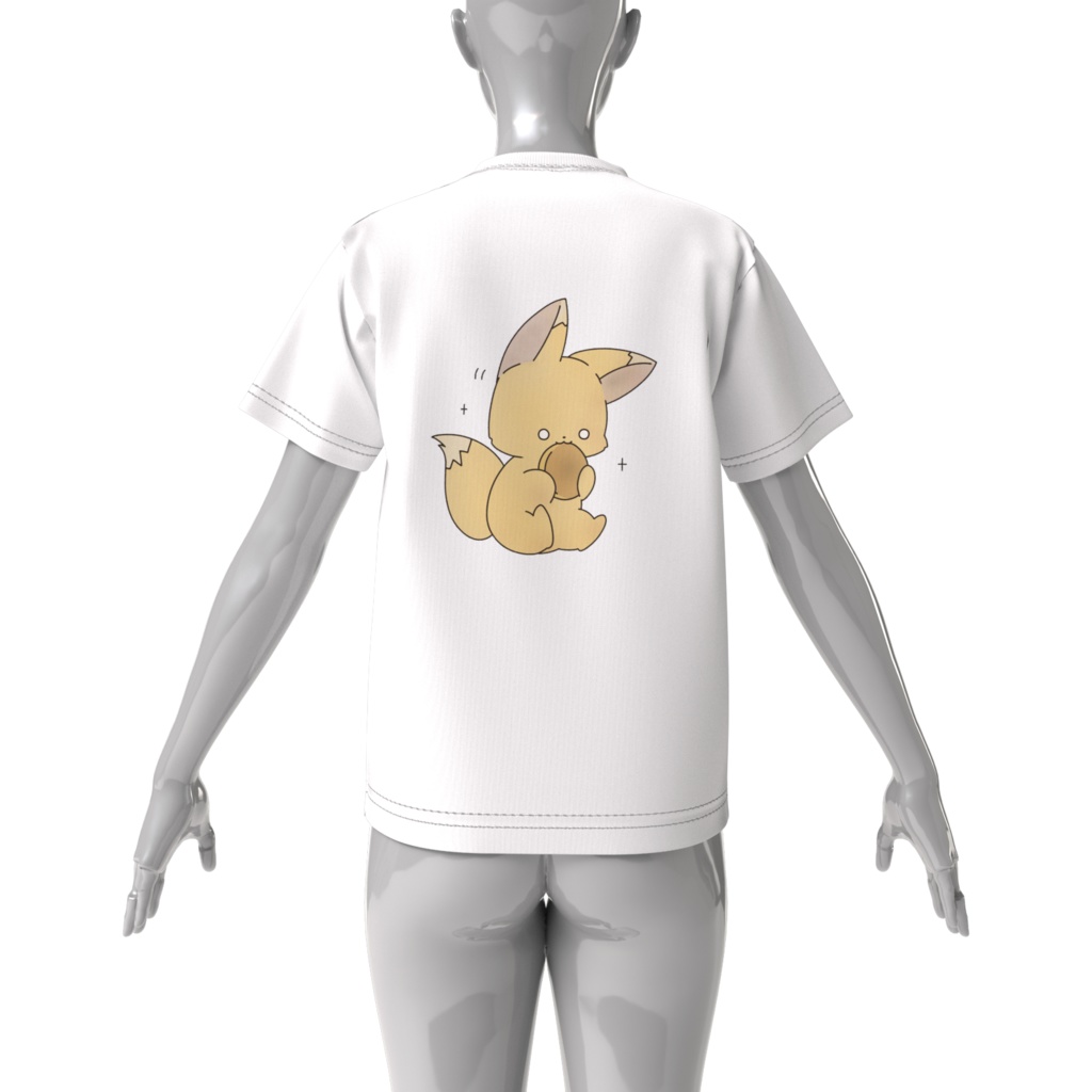 ほっとけーきたぬきときつね びっぐTシャツ