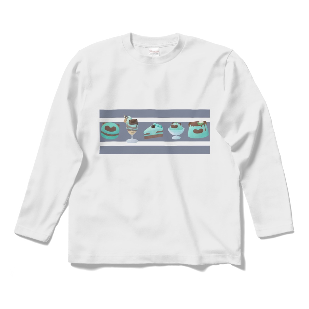 ちょこみんとたぬきしりーず ろんぐTシャツ
